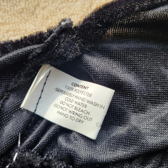 Black velvet  halter dress with silver sequins Tie back Halloween Flapper Dress - Picture 7 of 8